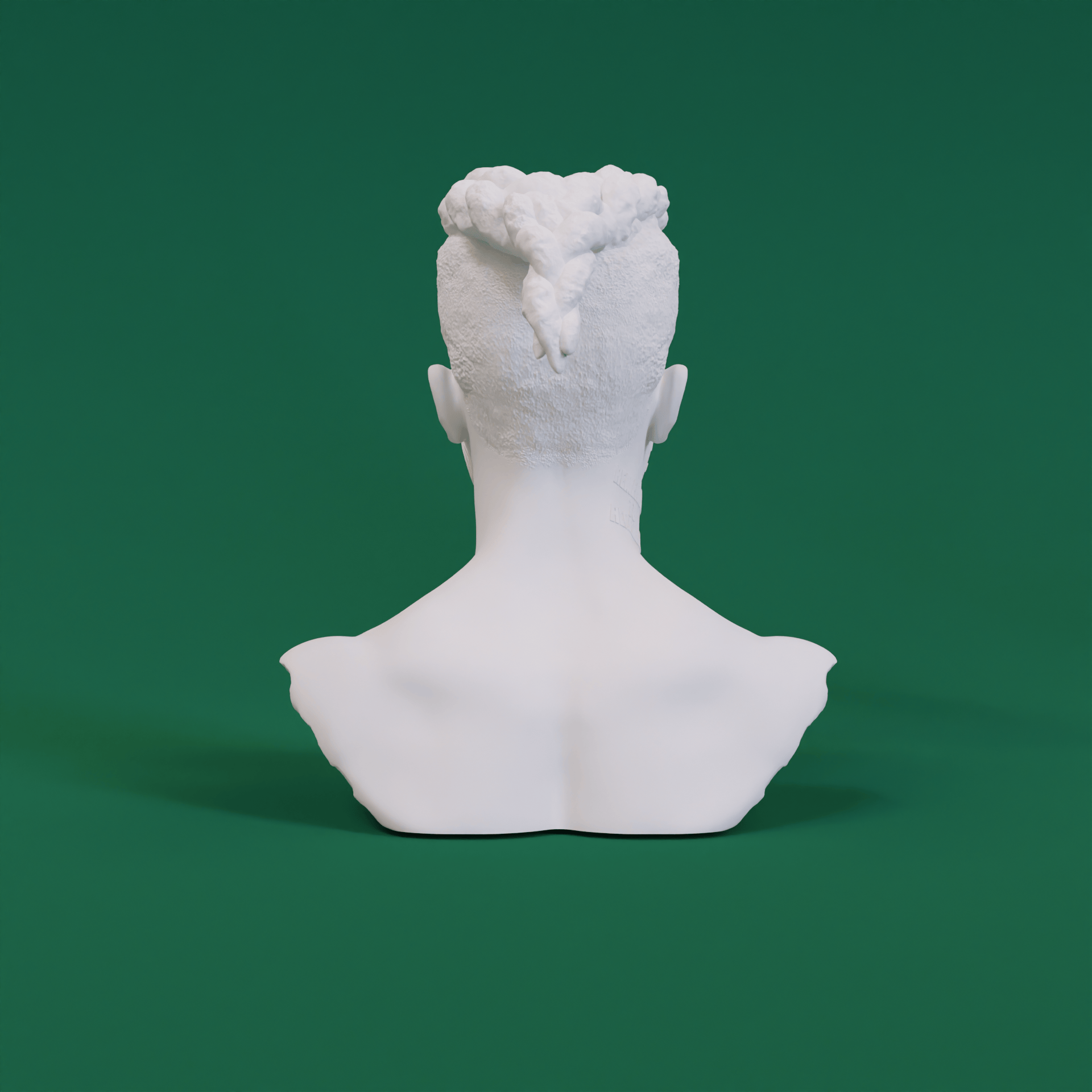 Raw Emotion Textured Hair Sculpture - Abstract SoundCloud Rap Art Bust for Moody Aesthetic Spaces
