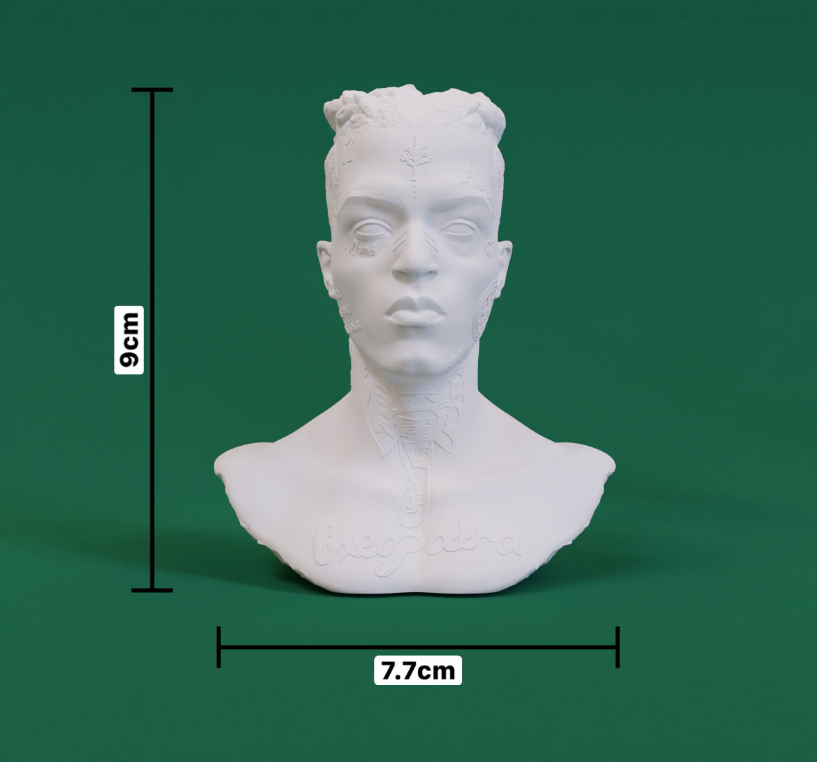 Raw Emotion Textured Hair Sculpture - Abstract SoundCloud Rap Art Bust for Moody Aesthetic Spaces