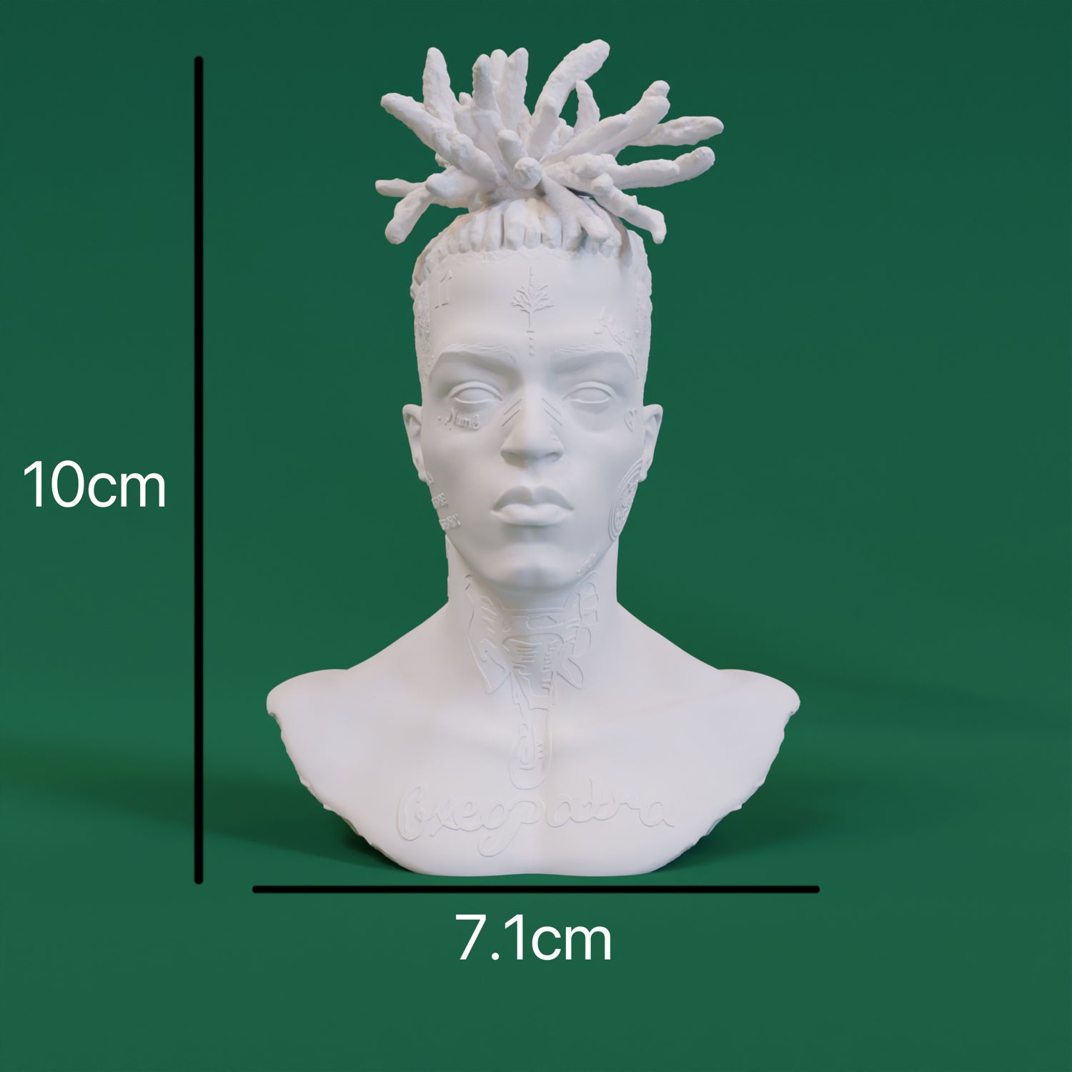 Emo Rap Culture Abstract Bust Sculpture - Melancholic Urban Art Decor for Music Therapy Spaces