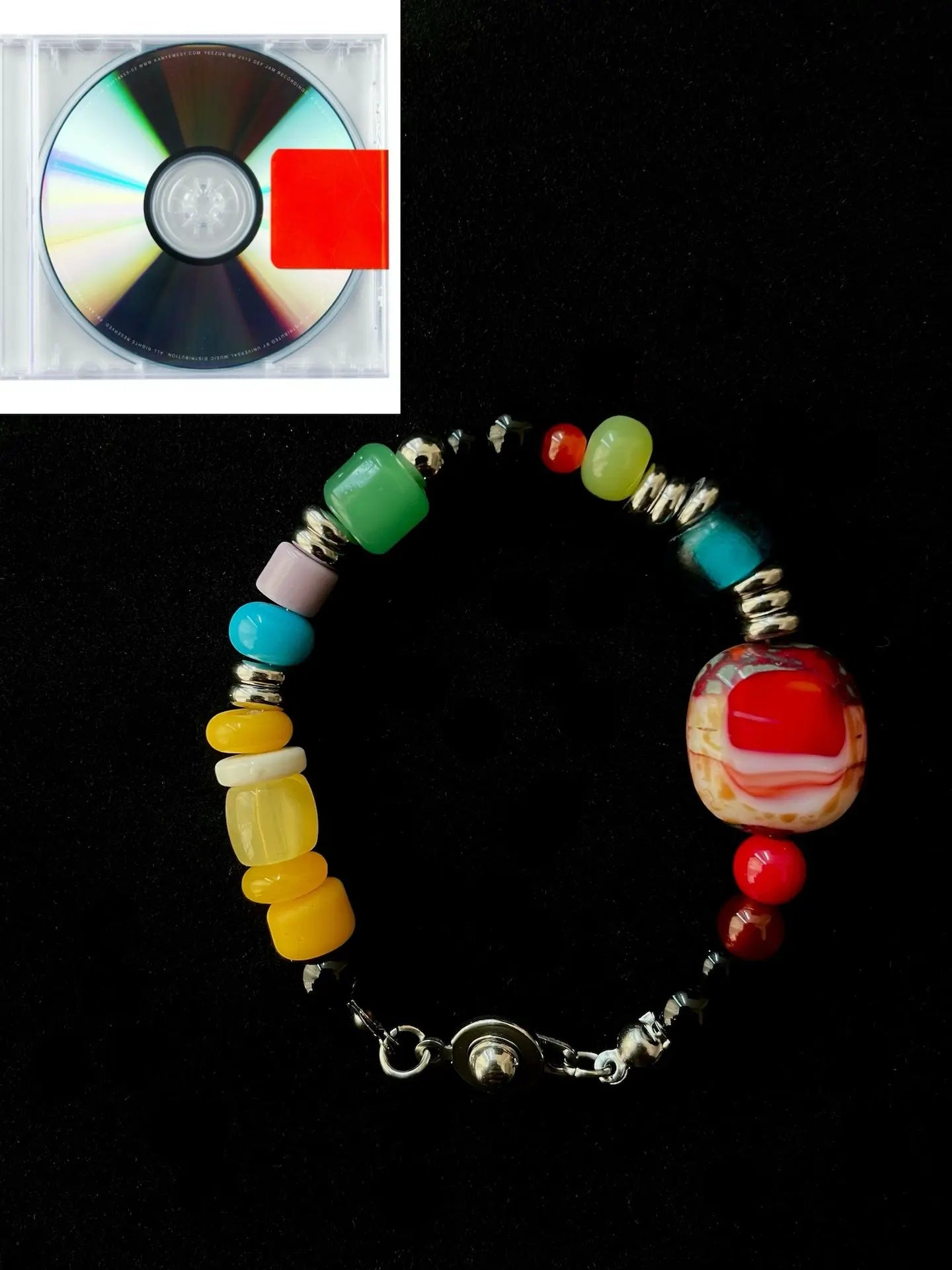 Handmade Album Cover Inspired Adjustable Bracelet | Music Theme Fashion Jewelry | Unique Design & Copyright-Safe
