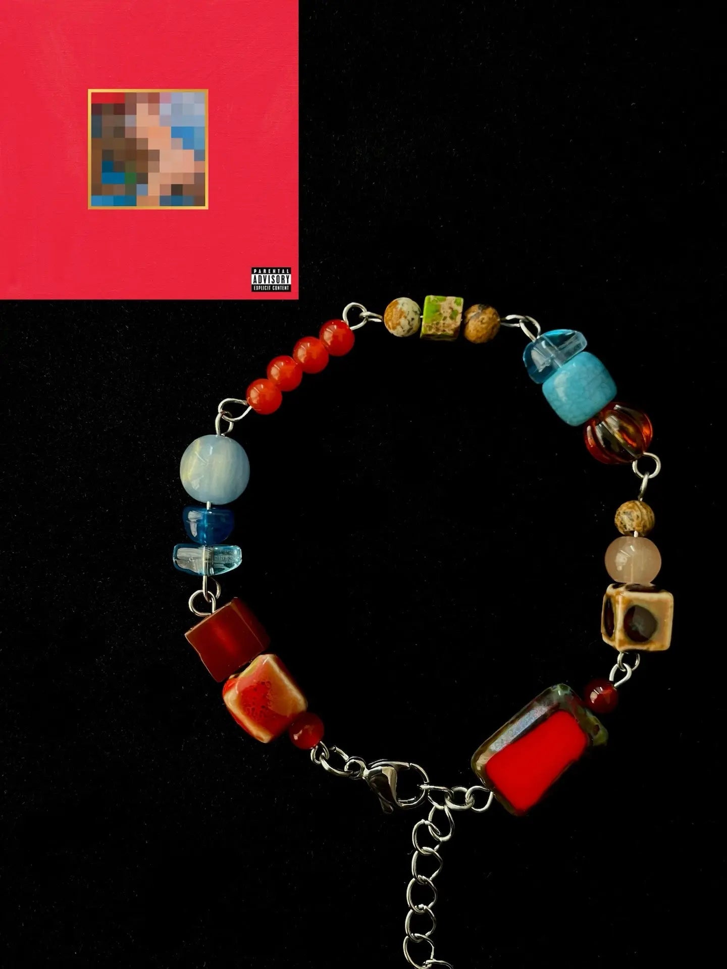 Handmade Album Cover Inspired Adjustable Bracelet | Music Theme Fashion Jewelry | Unique Design & Copyright-Safe