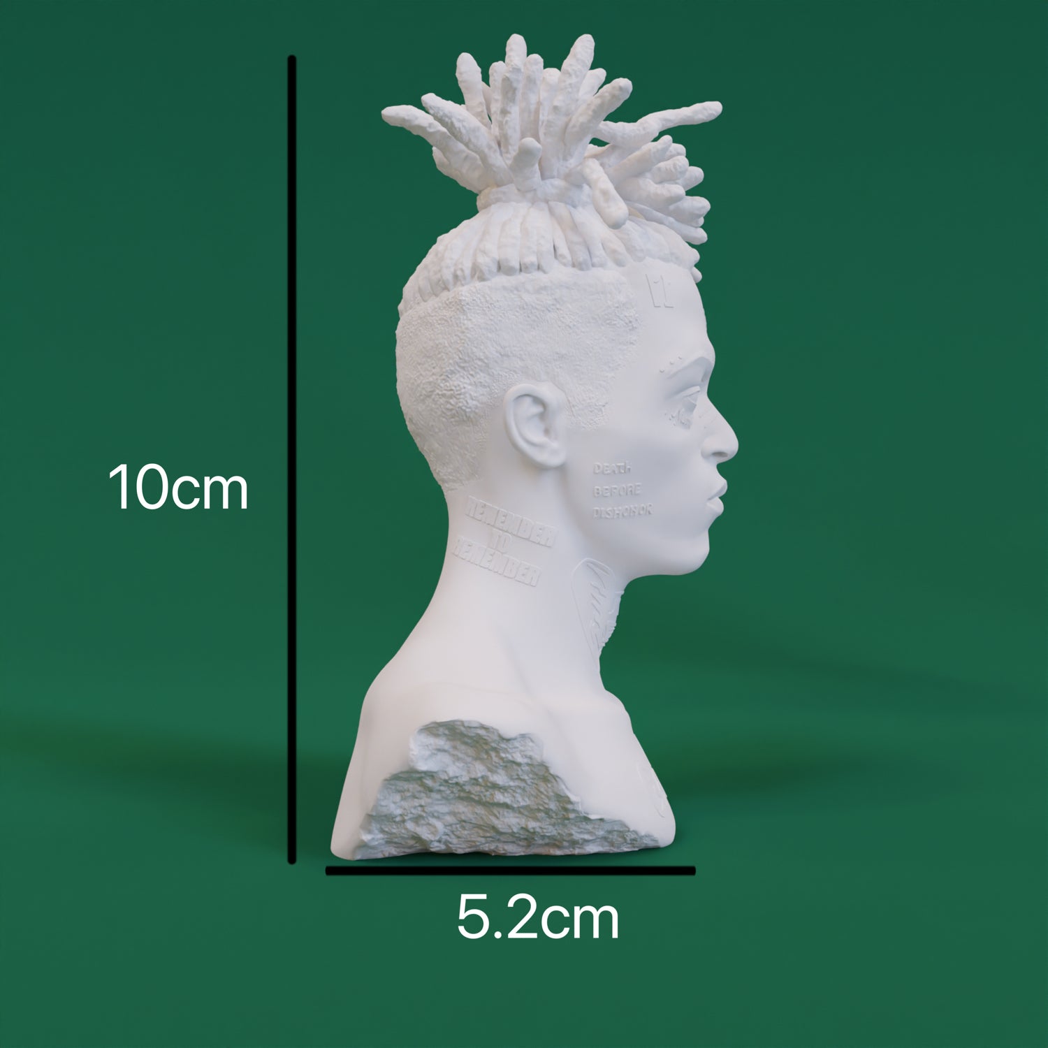 Emo Rap Culture Abstract Bust Sculpture - Melancholic Urban Art Decor for Music Therapy Spaces