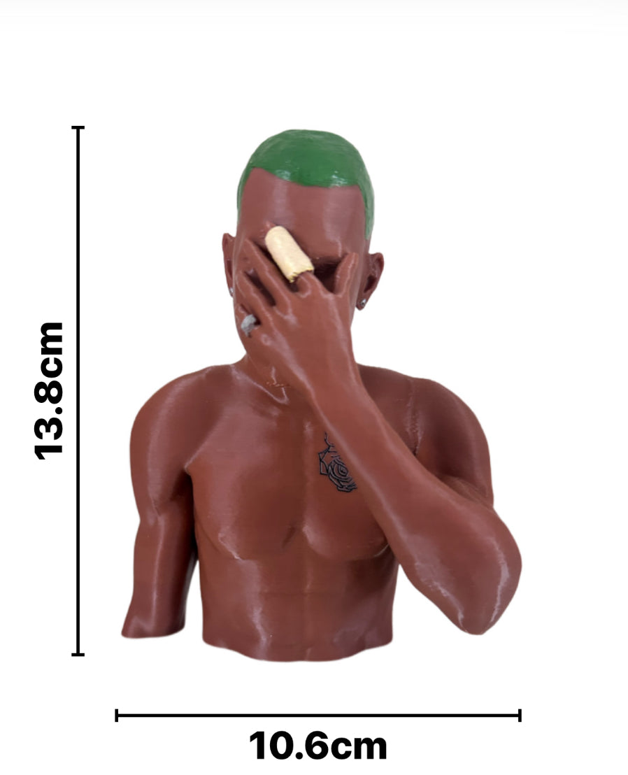 Minimalist R&B Artist-Inspired Resin Sculpture - Indie Music Culture Desk Art for HipHop Collectors