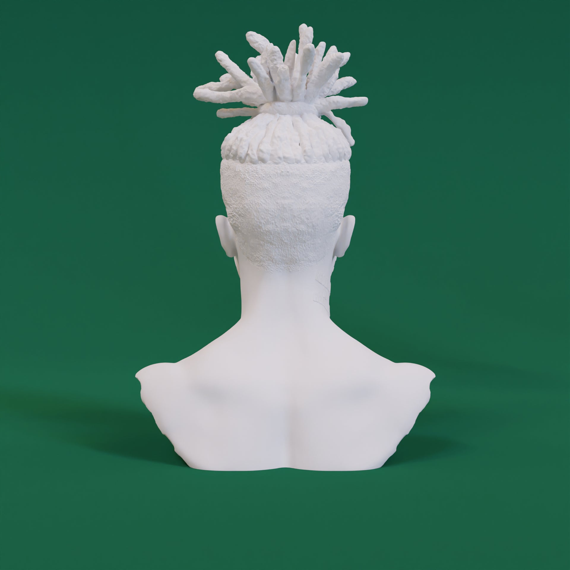 Emo Rap Culture Abstract Bust Sculpture - Melancholic Urban Art Decor for Music Therapy Spaces