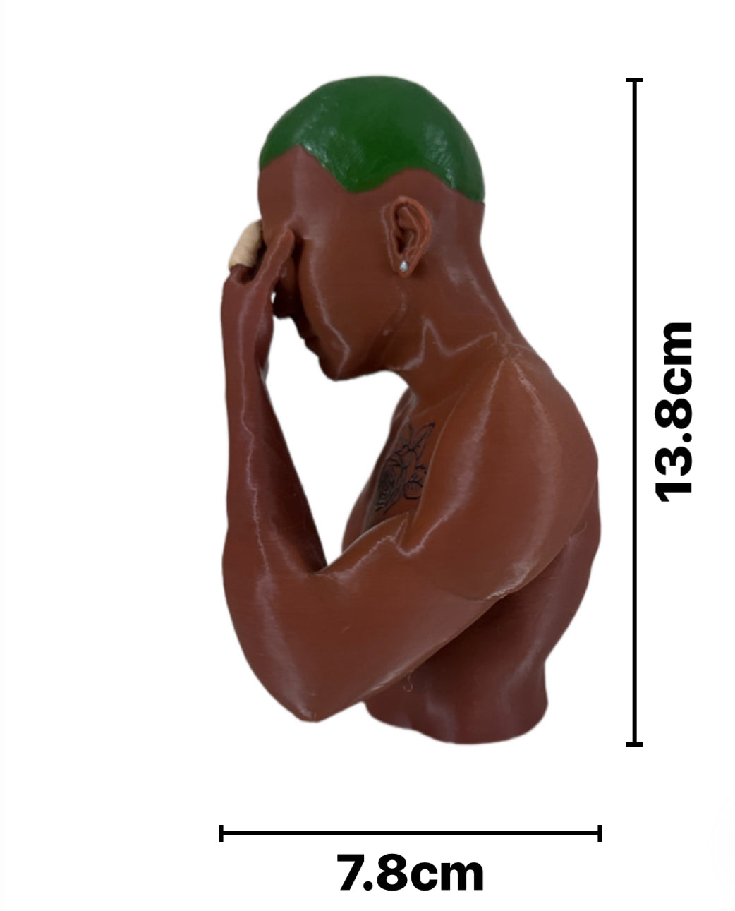 Minimalist R&B Artist-Inspired Resin Sculpture - Indie Music Culture Desk Art for HipHop Collectors