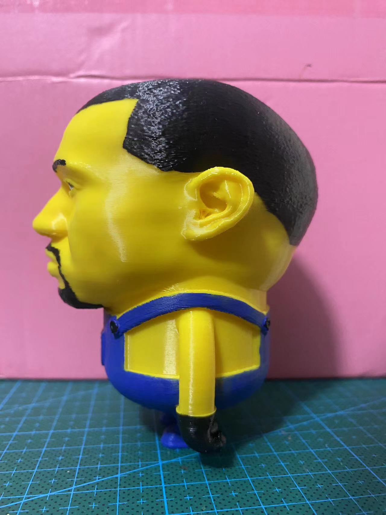 Playful Rap & Cartoon Mashup Sculpture - Surreal Pop Art Desk Toy for HipHop Meme Lovers