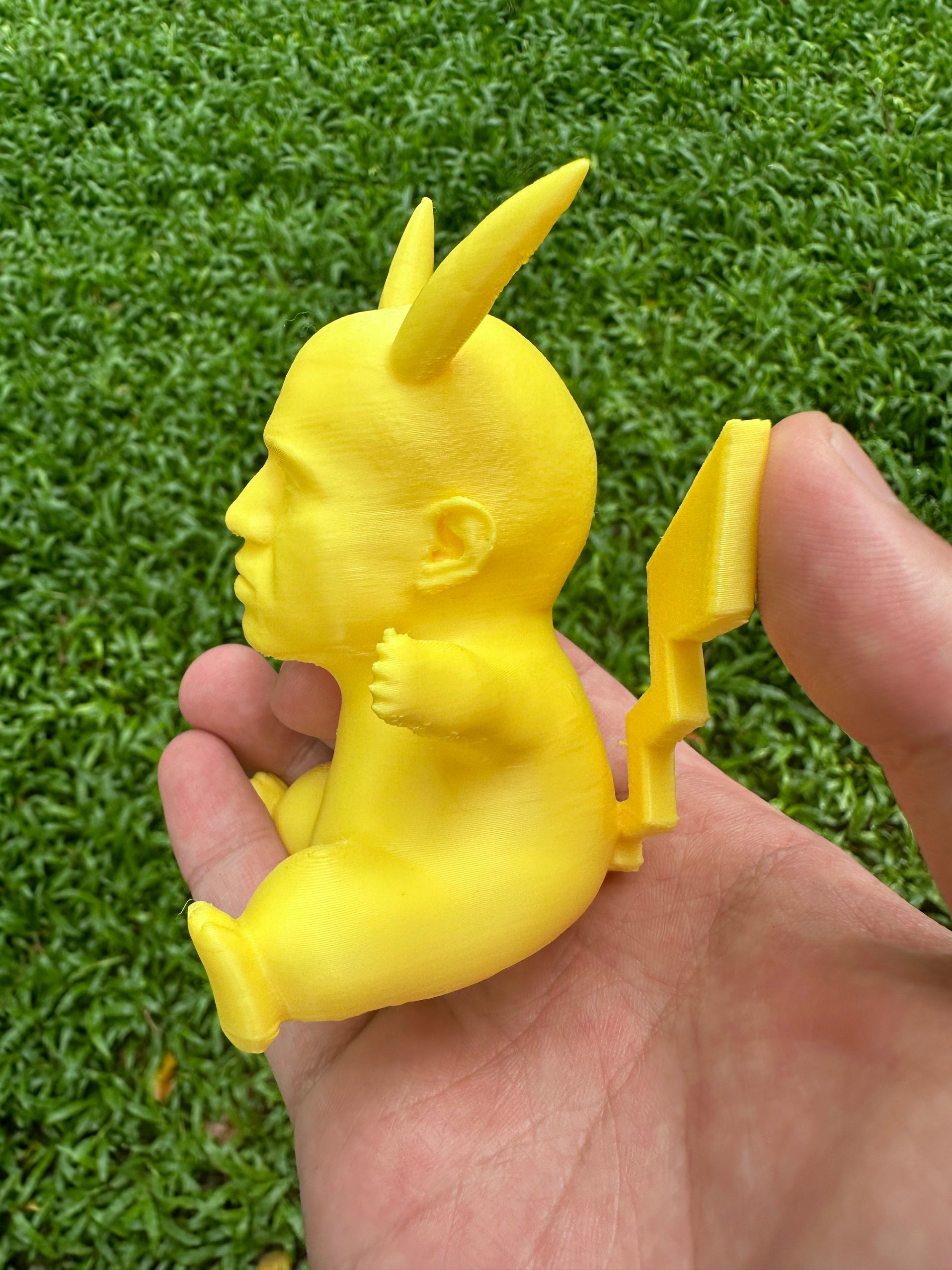 Retro-Futuristic Rapper & Cartoon Mashup Sculpture - Ironic HipHop Meme Culture Desk Toy for Pop Art Fans